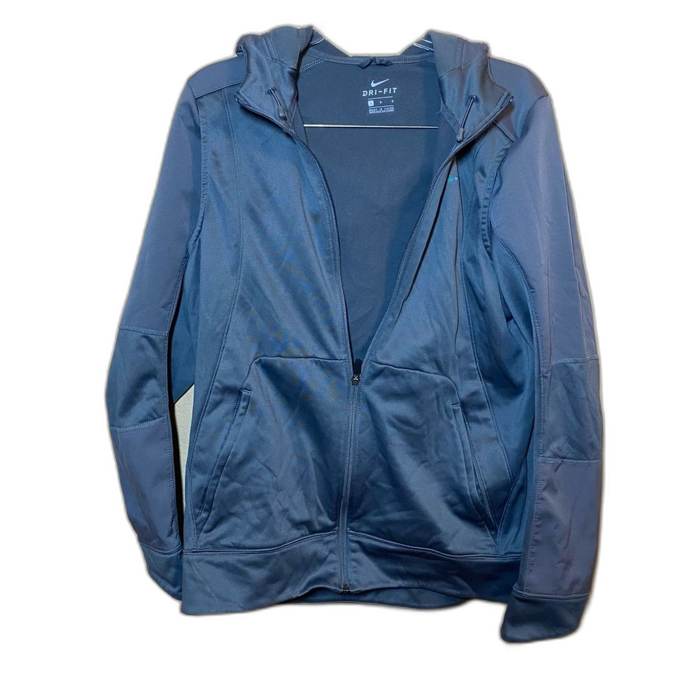 Nike Men's Dri-Fit Fleece Gray Full Zip Training Hoodie Jacket Size Large